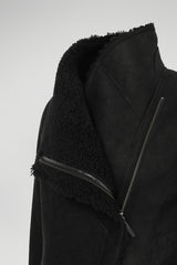 Agnes - Black Shearling Jacket