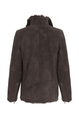 Brown Anthracite Shearling Jacket