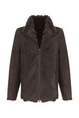 Brown Anthracite Shearling Jacket