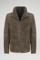 Leo - Grey Stone Shearling Jacket