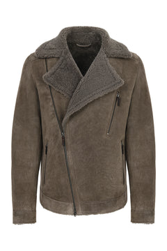  V S P  -  Grey Stone Shearling Jacket