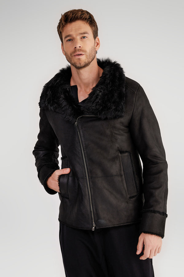 Owen - Black Shearling Jacket