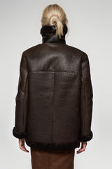 Harper - Manteau en peau lainée