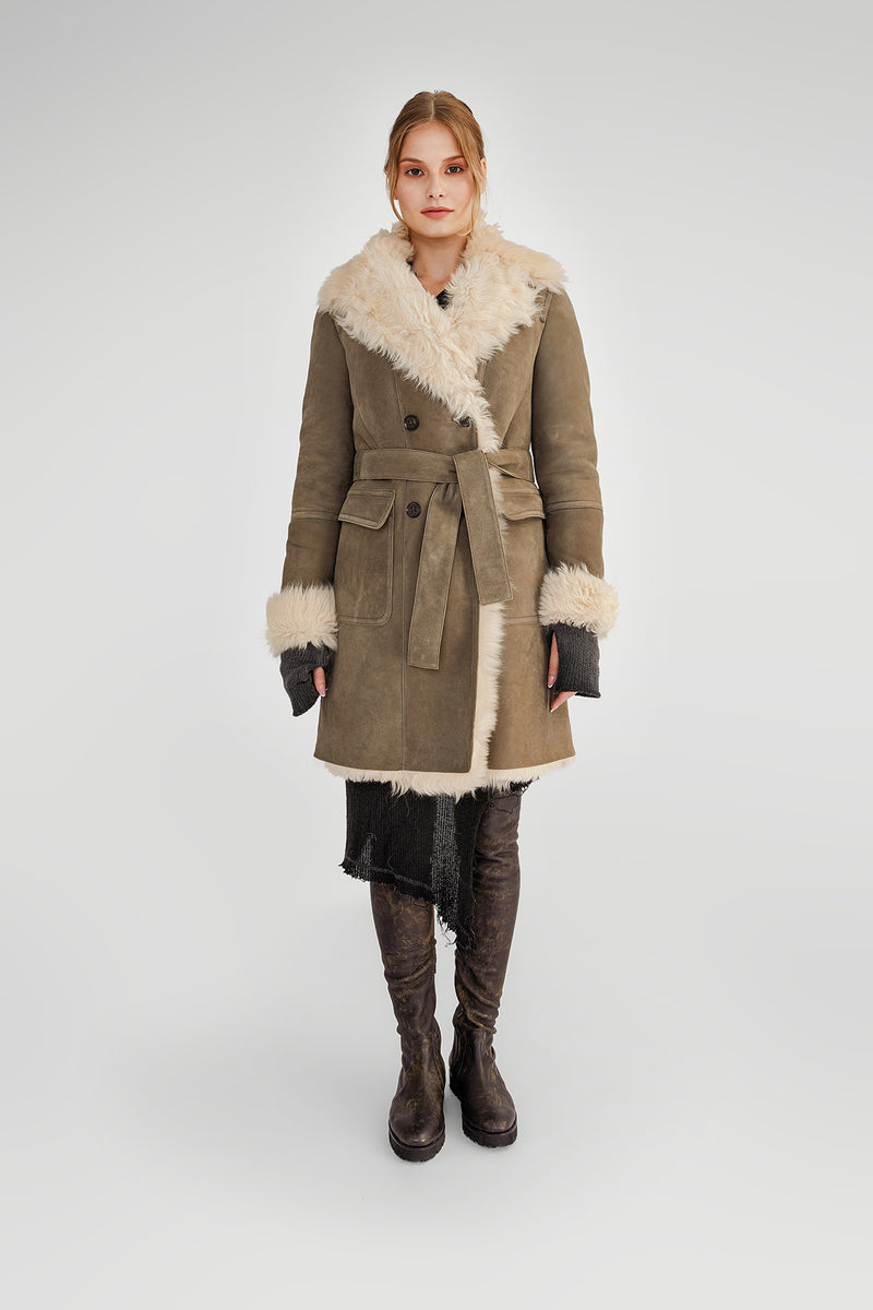 Green Shearling Coat