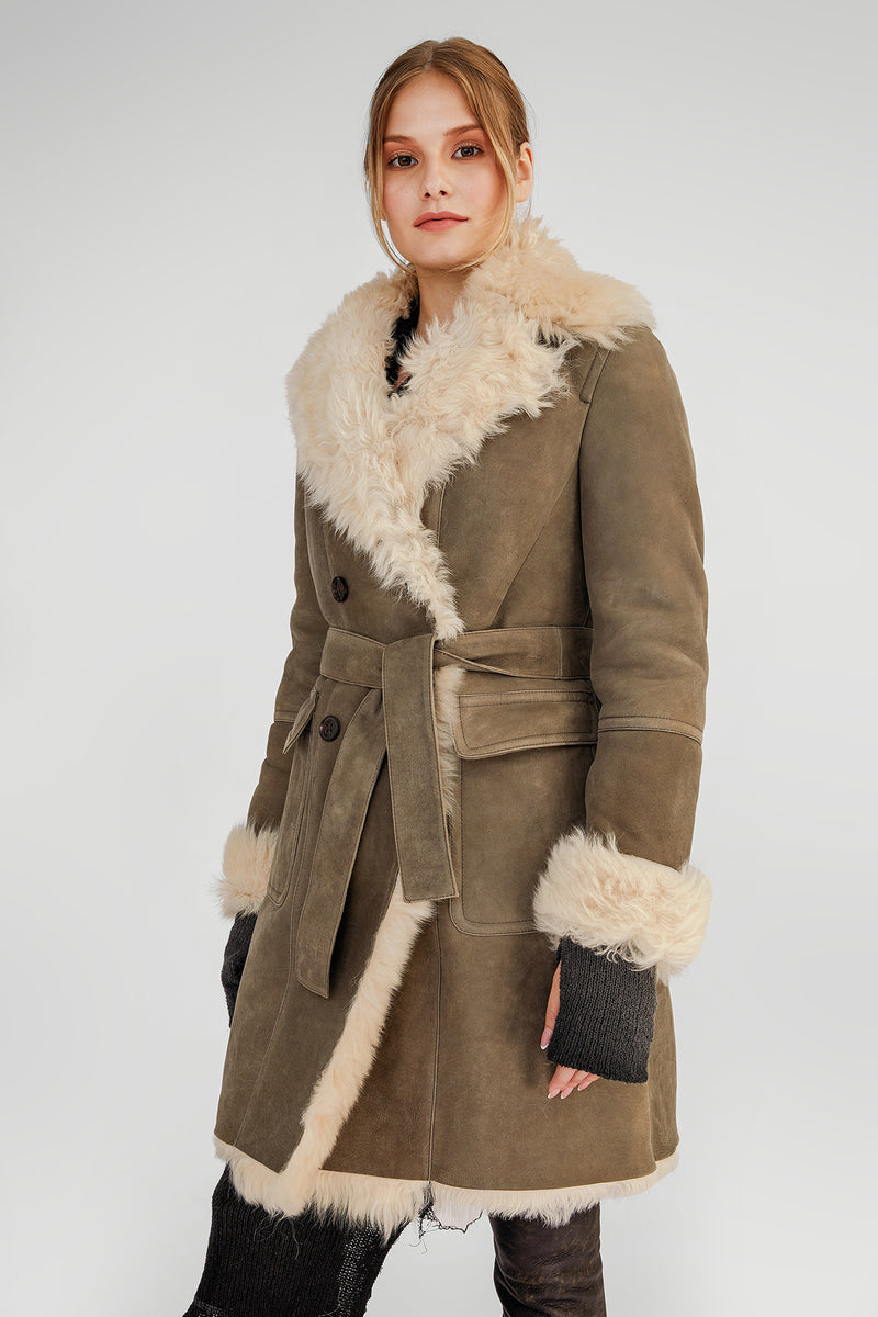 Green Shearling Coat