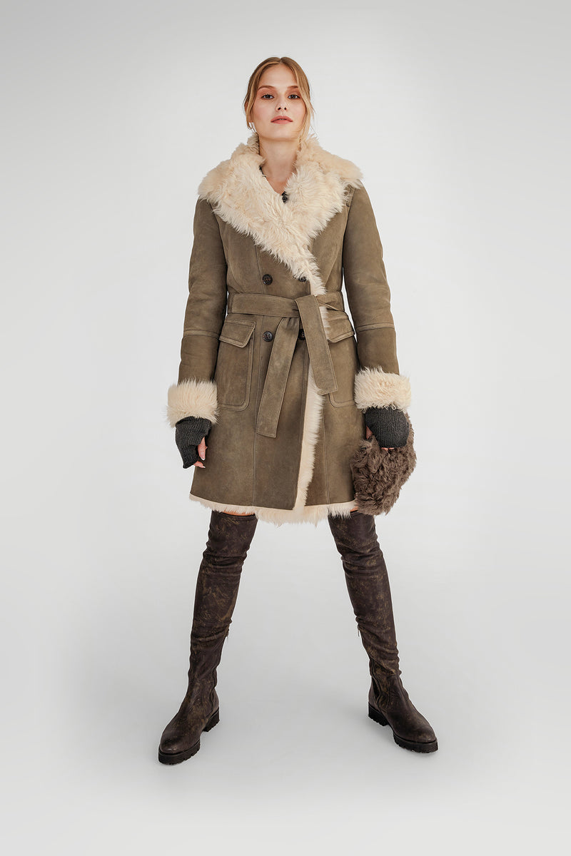 Green Shearling Coat