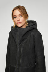 Maisie - Anthracite Shearling Coat