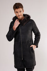 Liam - Black Shearling Coat