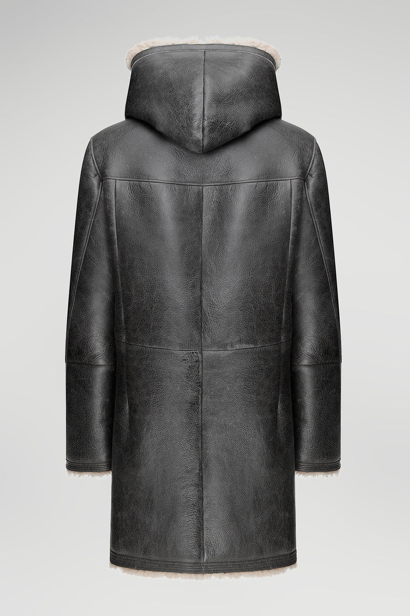 Aiden - Anthracite Shearling Coat