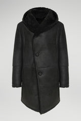 Aiden - Black Shearling Coat
