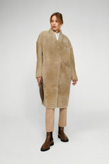 Alma - Manteau en peau lainée