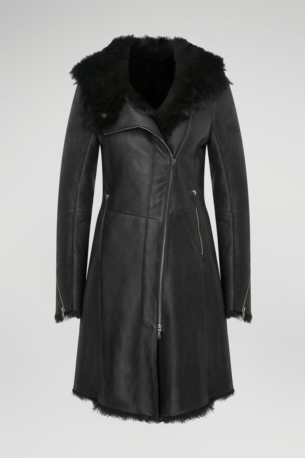 Tessa - Black Shearling Coat