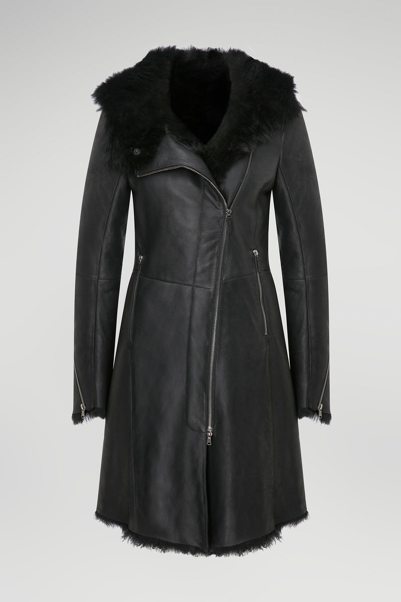 Tessa - Manteau en peau lainée