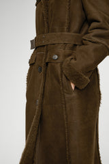 Emberly - Manteau en peau lainée 