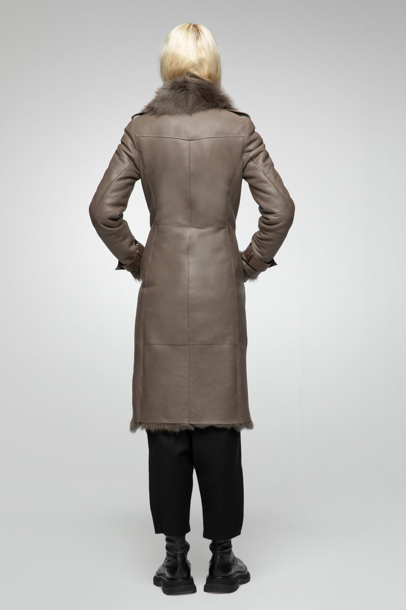 Harmony - Manteau en peau lainée