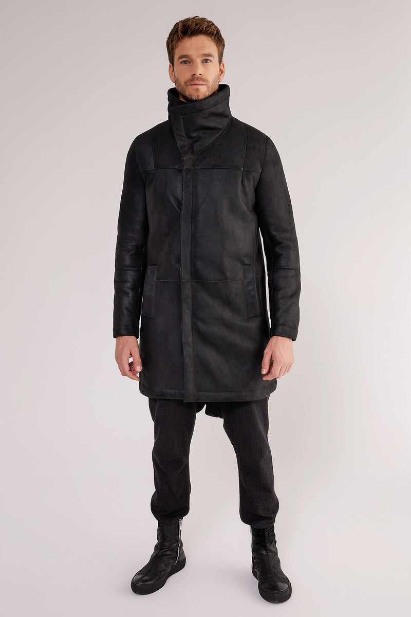 Henry - Anthracite Shearling Coat