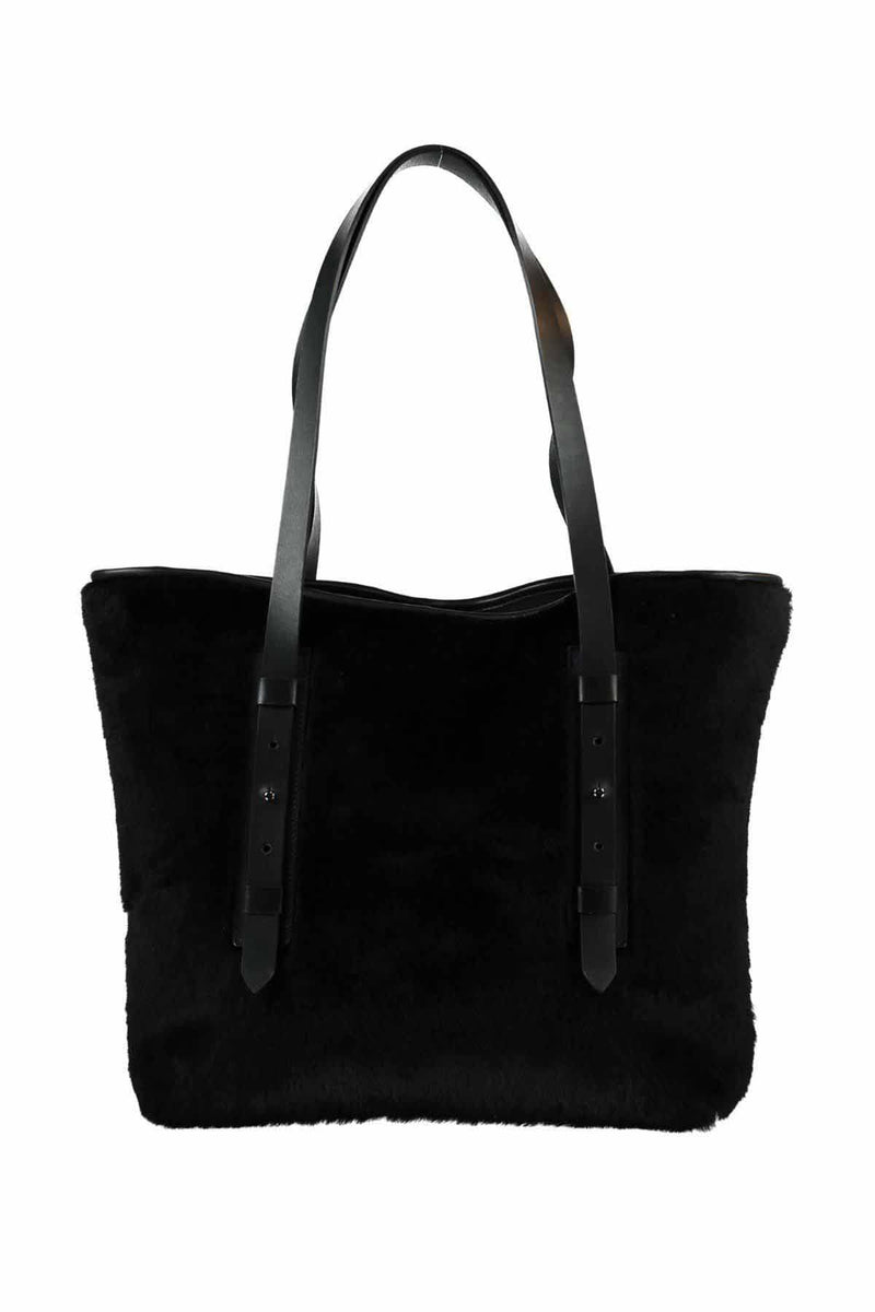 Black Shearling Bag