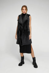 Tory - Anthracite Shearling Vest