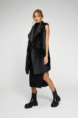 Tory - Anthracite Shearling Vest