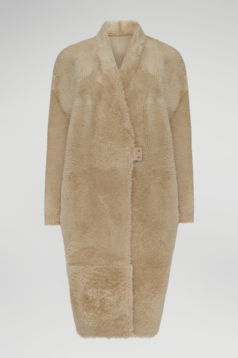 Alma - Manteau en peau lainée