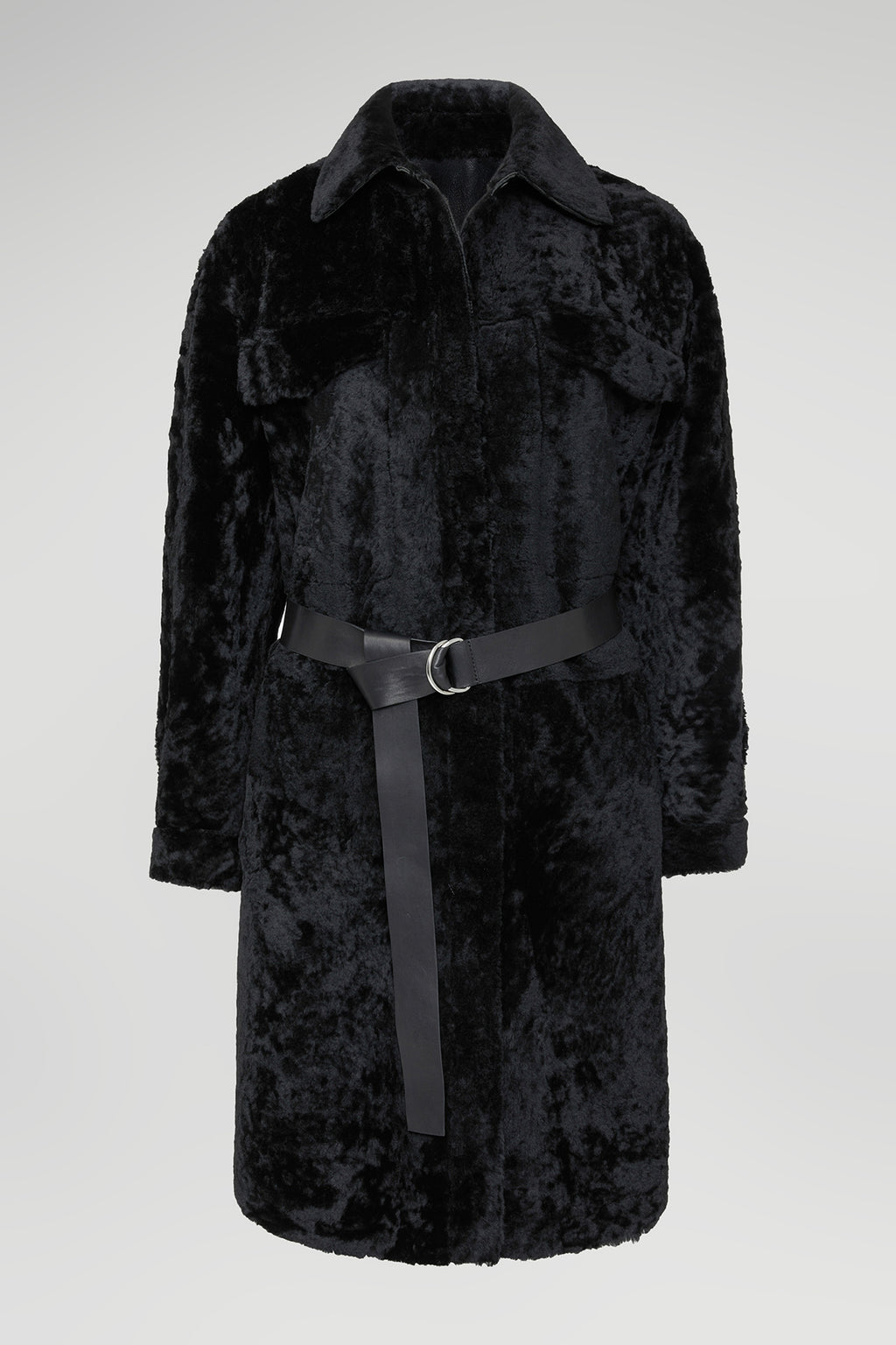 Gianna Black Shearling Coat V S P
