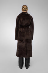 Justy - Manteau en peau lainée