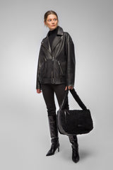 Gisele - Black Leather Jacket