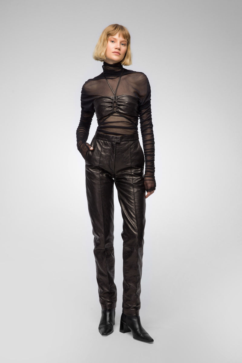 Francoise - Black Leather Pant – V S P