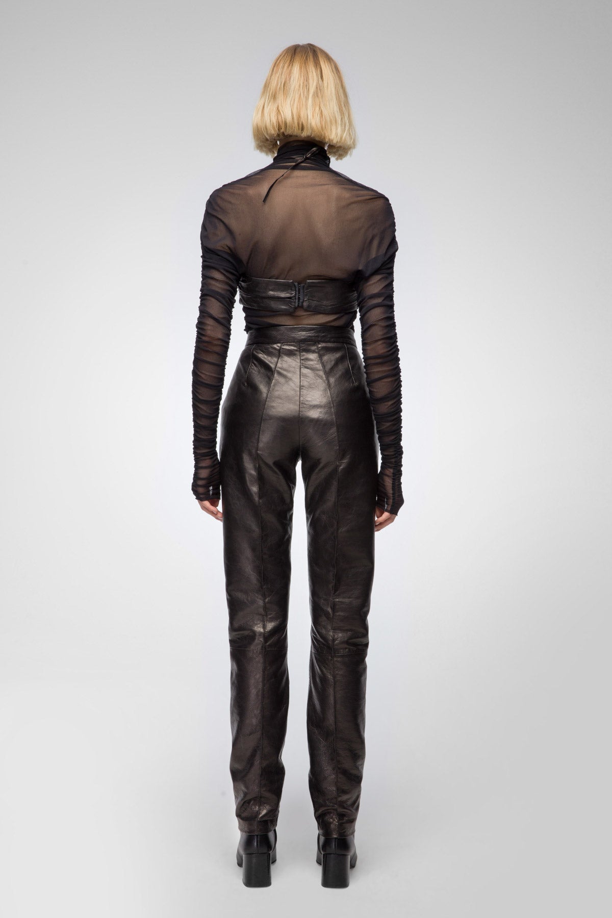 Francoise - Black Leather Pant - V S P
