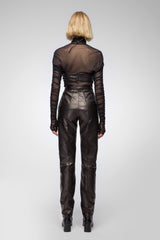 Francoise - Black Leather Pant