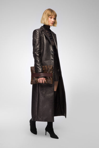 ワコマリア　LEATHER DOUBLE BREASTED COAT Charles Brown Leather Shearling Double-Breasted Coat - The Jacket