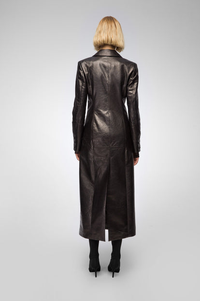 V S P - Laurence - Black Leather Coat