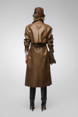 Isabelle - Tobacco Leather Coat