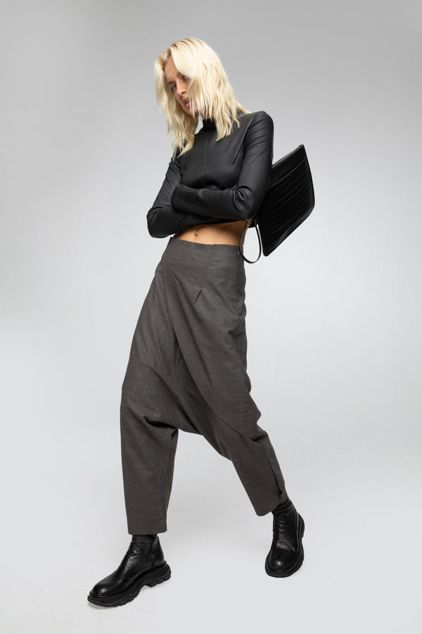 Magda - Grey Wool Pants